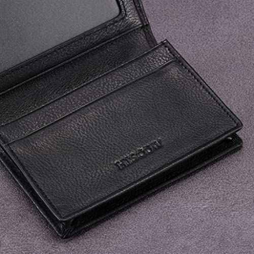 Image of HISCOW Business Card Holder with Large Compartment - Full Grain Leather