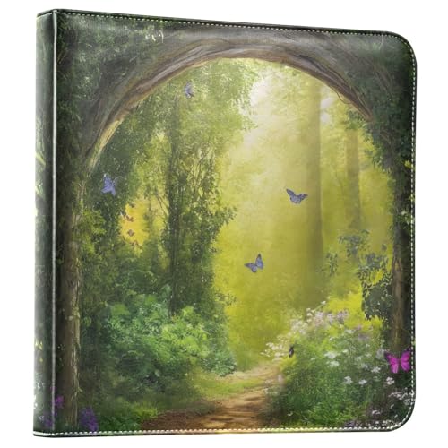 Álbum de Fotos Autoadhesivo DIY Scrapbook Álbum Naturaleza Bosque Escénico Encuadernador de 3 anillas 40 Páginas 8x10 para Memorias miniatura 1