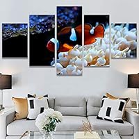 SIGNWIN 5 Panel Canvas Wall Art Deep Under for Home Decorations Ready to Hang - 60