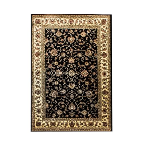 Rugs Inn Marrakesh Area Rugs – Traditional Low Profile Vintage Design Large Rug for Bedroom Dining Room Living Room Kitchen Carpet Mats (Black - 0210, 200 x 290 cm) - Cosy Home Interiors Rugs Inn Marrakesh Area Rugs – Traditional Low Profile Vintage Design Large Rug for Bedroom Dining Room Living Room Kitchen Carpet Mats (Black - 0210, 200 x 290 cm) - Image 3