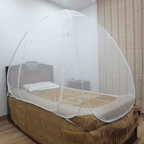 Healthgenie Premium Foldable Mosquito Net for Single Bed - White