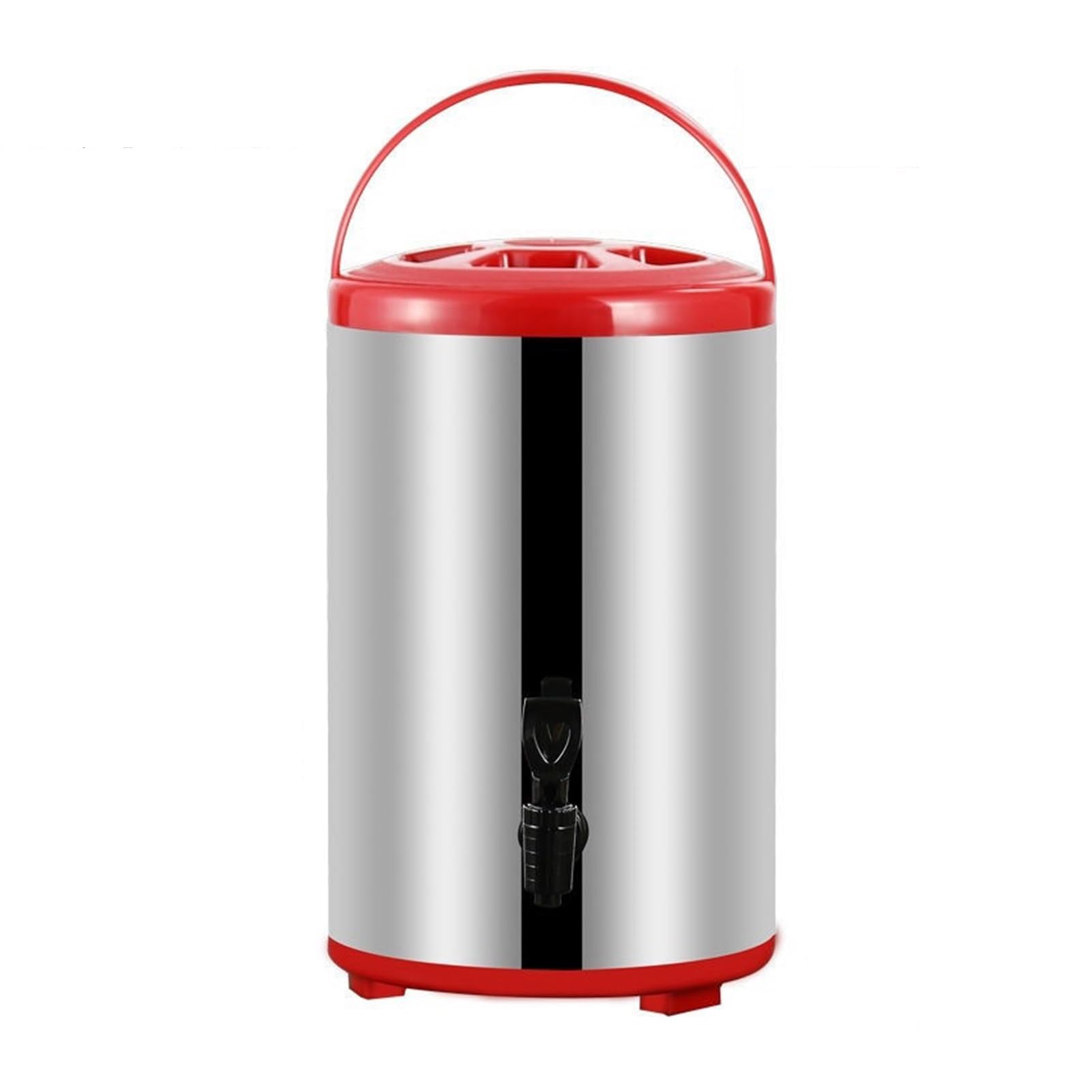 Izolowany dozownik do napojów, do gastronomii gorącej lub zimnej wody, stal nierdzewna, jakość premium, 8 l, 10 l/12 l, dozownik gorących napojów z kranikiem i stojakiem, do cateringu bufetowego