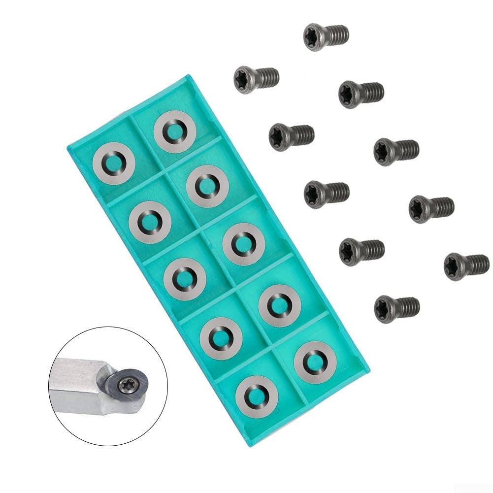 Inserti rotondi in carburo per tornio, diametro 12 mm, compatibili con Ci3 serie 6400, confezione da 10