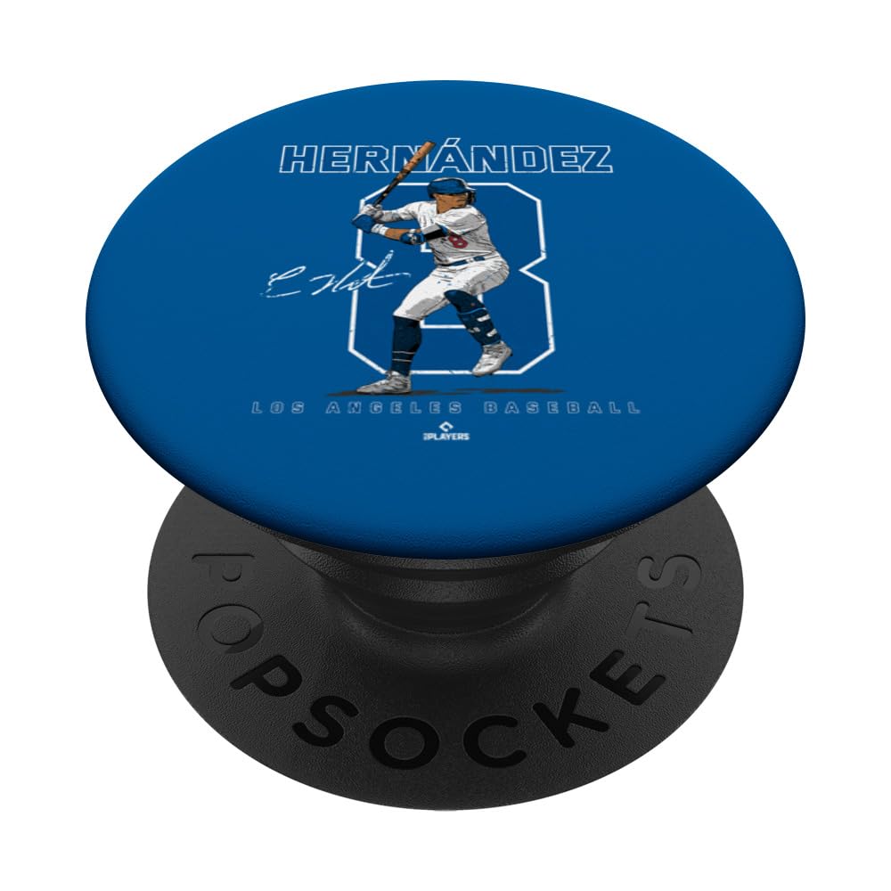 Number and Portrait Kike Hernandez Los Angeles MLBPA PopSockets Adhesive PopGrip