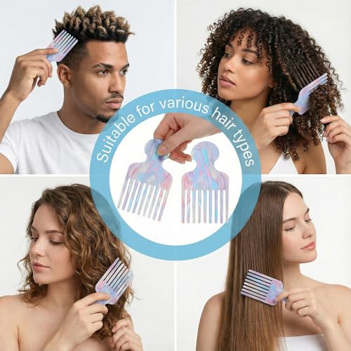 Peine para cabello rizado con diseño antiestático miniatura 4