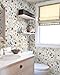 Timeet Floral Wallpaper Peel and Stick Wallpaper Boho Multicolor Flower Wallpaper Self Adhesive Removable Wallpaper for Bathroom Wall Covering Shelf Cabinets Decor 16.14in x 9.8ft Vinyl Roll