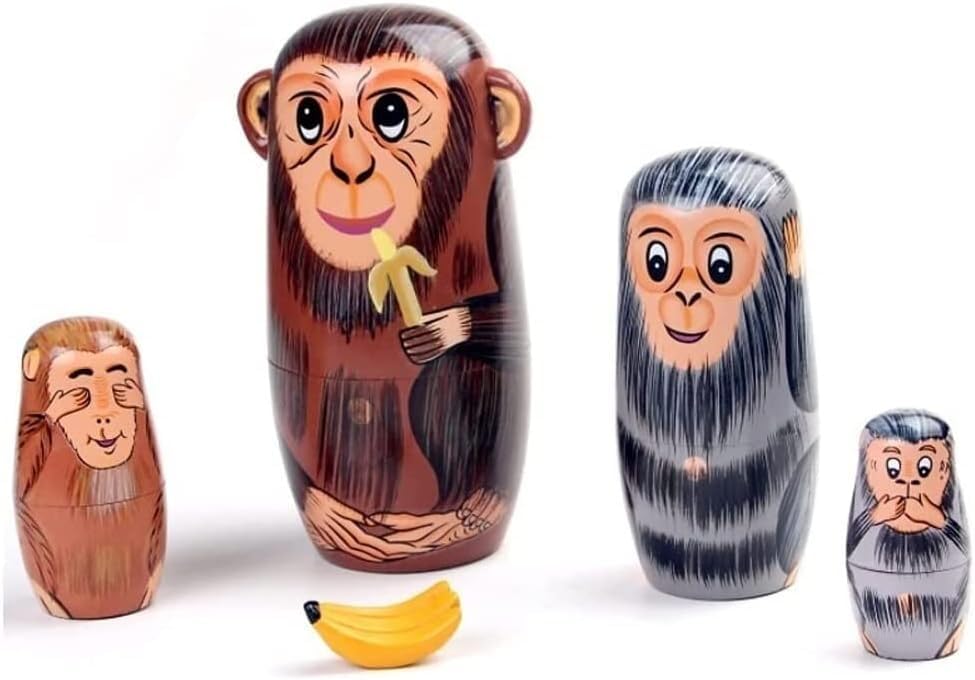 Amazon.co.jp: かわいい木製猿マトリョーシカ クリエイティブ ロシア