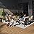 Aluminum Outdoor Patio Furniture Set, 7 Seats Outdoor Sectional with Coffee Table, Patio Conversation Sets with Upgraded Armrests and Cushions for Backyard, Garden and Poolside