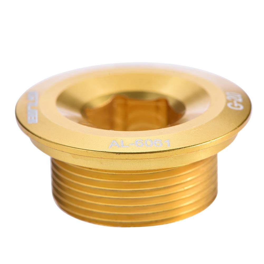 Tbest Test Crank Bolt,Crank Mountain Road Bike Crankset Aluminum Alloy Bike ycle Cranket Crank Fixing Chainwheel Screws replacement for SHIMANO(gold) โ image 1