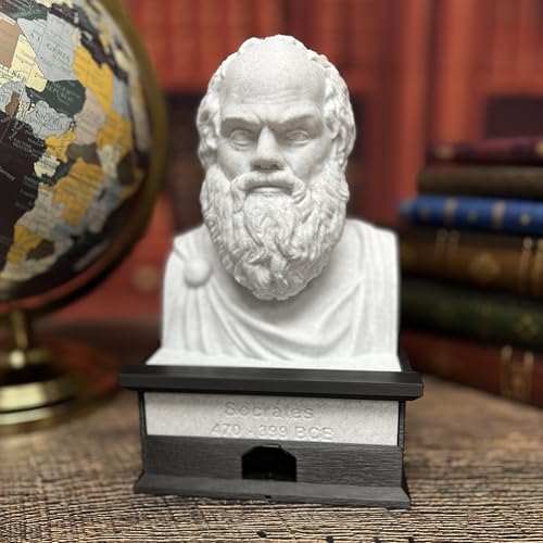 MunnyGrubbers - Socrates - Talking Busts - Plastic Collectible Toy - Press The Button for a Quote or Fun Fact - (Marble)