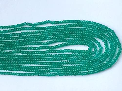 LKBEADS 7 nici naturalne szmaragdowe koraliki, koraliki berylowe, koraliki rondelle, naszyjnik wielopasmowy 4 mm do 5 mm koraliki, 40 cm