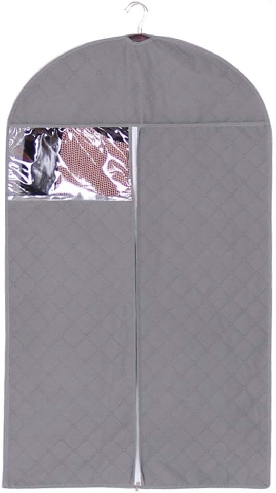 WRMR Clothes Cover Bag, Clothes Dust Cover Dustproof Garment Cover Clothes Storage Bag Garment Bag Organize Storage Garment Suit Coat Dress Garment Cover Protector (M, Gray)