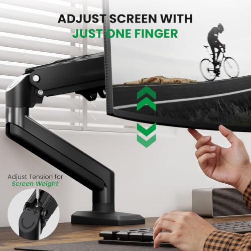 Image of SIAGO 63 x 24 Inch Electric Standing Desk with Single Monitor Stand