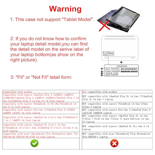 Funda protectora para Lenovo IdeaPad Slim 5 y ThinkBook 14 negra miniatura 2