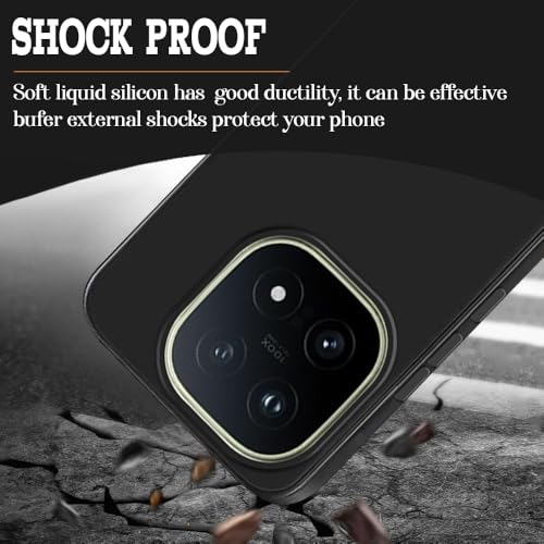 Image of Back Cover for iQOO 15 5G | Full Camera Protection | Premium Liquid Silicon Case | Flexible Bumper Case for iQOO 15 5G (Black)