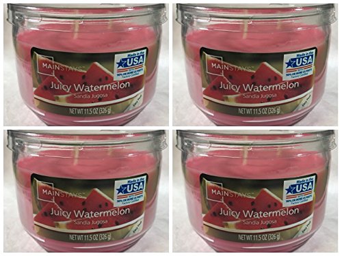 Mainstays 11.5oz Scented Candle, Juicy Watermelon 4-Pack