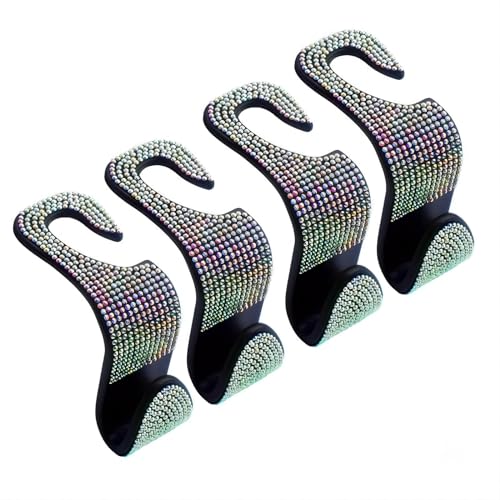 LXQTAO Car Interior Décor Set - Newest Charming Cartoon Drill Decorations – Elegant Goddess Auto Multi-Facet Rhinestone Hook, Set of 4
