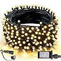 TW SHINE Christmas Lights, 200 LED 66FT Outdoor Christmas Lights Plug in with 8 Modes, Waterproof Christmas Lights Outdoor, Indoor Xmas Decorations for Party Yard House Decor, Warm White