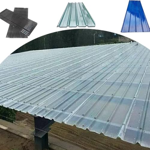 Paneles de Fibra de Vidrio para techos, Paneles de iluminación Natural, Paneles de Invernadero Resistentes a los Rayos UV, Paneles Transparentes, láminas corrugadas para techos, Tejas de Pro