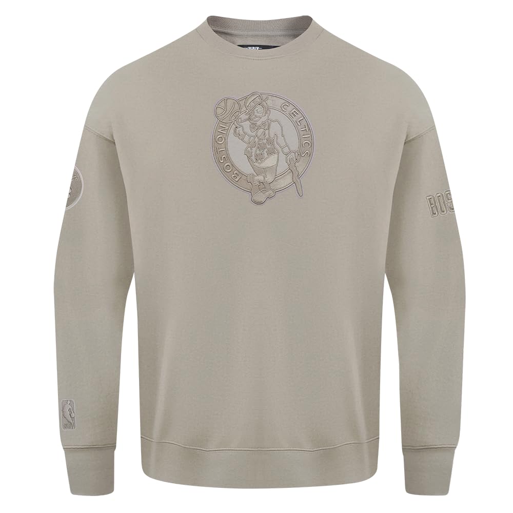 Pro Standard Mens NBA Boston Celtics Neutral Crewneck Sweatshirt Taupe L