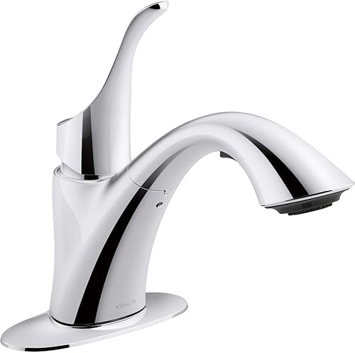 Miniatura 3 de KOHLER K-22035-VS Simplice - Grifo para fregadero de lavandería, mango extraíble, cabezal rociador de 2 funciones, instalación de 3 agujeros, grifo