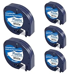 Black on White, Plastic, 5pack