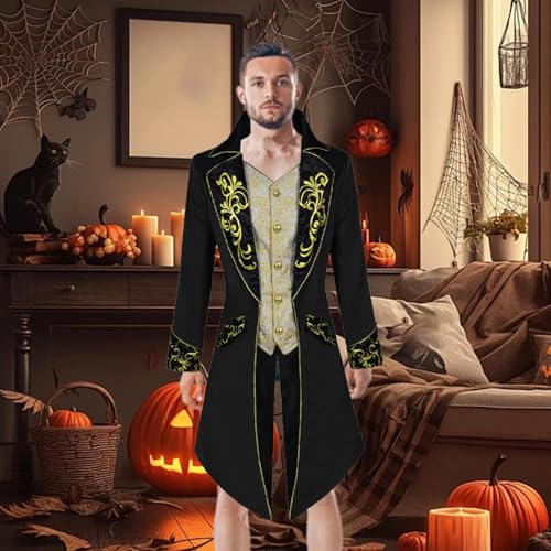 Manteau Frock Coat Médiéval Queue-de-Pie Steampunk Gothique