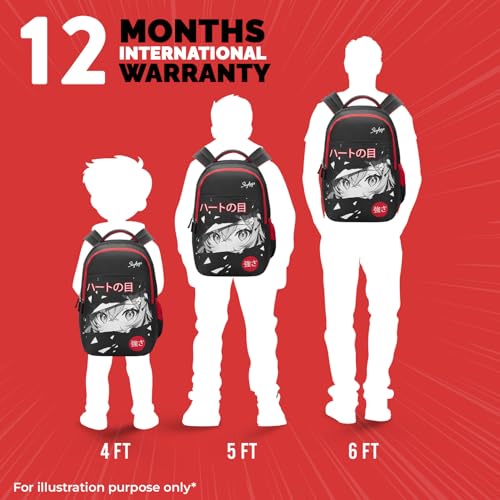 Image of Skybags Kyro 01 Samurai 28 Liters Premium Polyester Fabric School Backpack for Kids with Multiple Compartments and Adjustable Strap - Boys & Girls