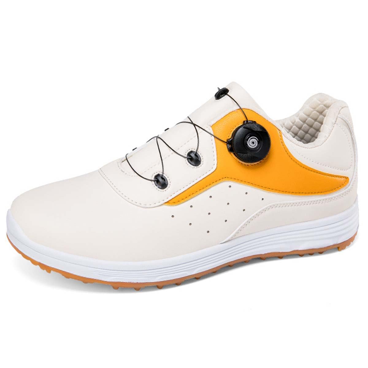 Zapatillas de Golf para Hombre sin Clavos | Impermeables y Antideslizantes, cómodos, botón Giratorio, Extra Anchos