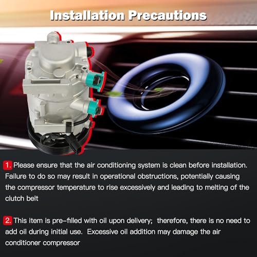 Image of Air Conditioning Compressor for Hyundai Accent for Kia Rio 1.6L 2018-2019 | Replaces AC Compressor for Car 168334 Powerful Cooling Quiet Operation