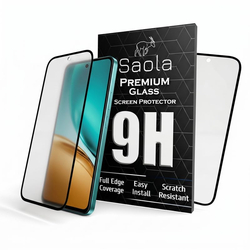 Image of Saola Anti-Glare Matte Screen Protector for realme 14T 5G | Smooth Touch Finish, 9H Strength Glass, Full Coverage, Bubble-Free Installation Kit | Quick & Easy Application | Pack of 1