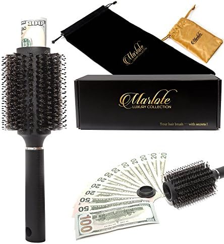 Hair Brush Diversion Safe by Marlote - Can Safe - Secret Stash For Money, Jewelry, Bitcoin Paper Wallets & More + Gift Box + Satin Jewelry Bag + Velvet Carrying Bag
