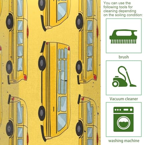 Tapete de cocina de autobús escolar que alegra y protege tu hogar con su diseño animado 5