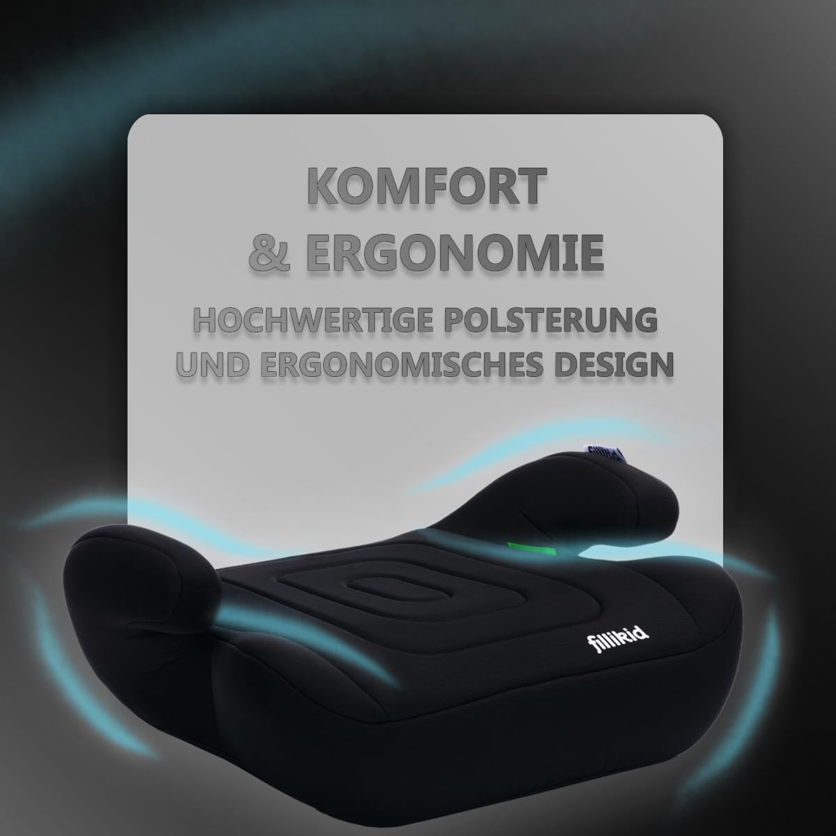 2x Sitzerhöhung Norm R129 Kindersitzerhöhung Auto Sitz Kindersitz schwarz