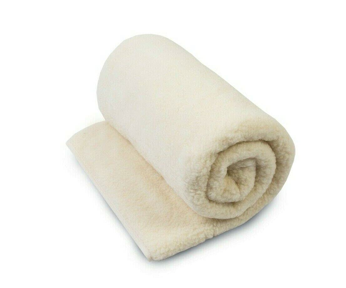 Merino Lana Manta 200 x 200 cm Wool King Blanket 200 x 200 Crema