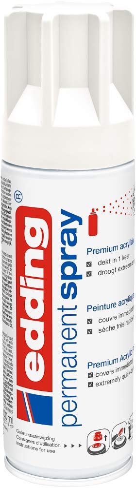 edding 5200 permanent spray traffic white matt 200 ml acrylic paint aerosol spray