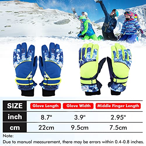 Gants de neige enfant M 6-8 ans imperméables et thermiques pour ski