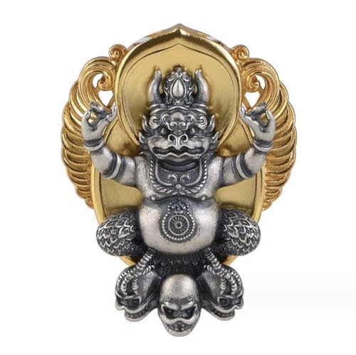 Original Tibetan style men's and women's ethnic style Golden Winged Dapeng Bird Jialouluo silver Necklace Pendant