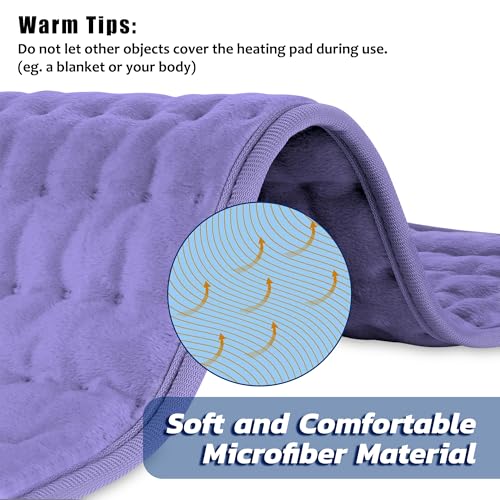 Image of Electric Heating pad for Back Neck Shoulder Knee Arms Legs- Electric Heat Pads with 6 Heat Settings & Auto Shut Off &Dry /Moist Heat Heating Pad for Birthday Mother Father Girl Men Women