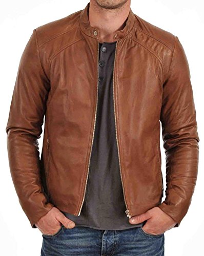 Men Leather Jacket Coat Motorcycle Biker Slim Fit Outwear Jackets Leather Jacket MJF463
