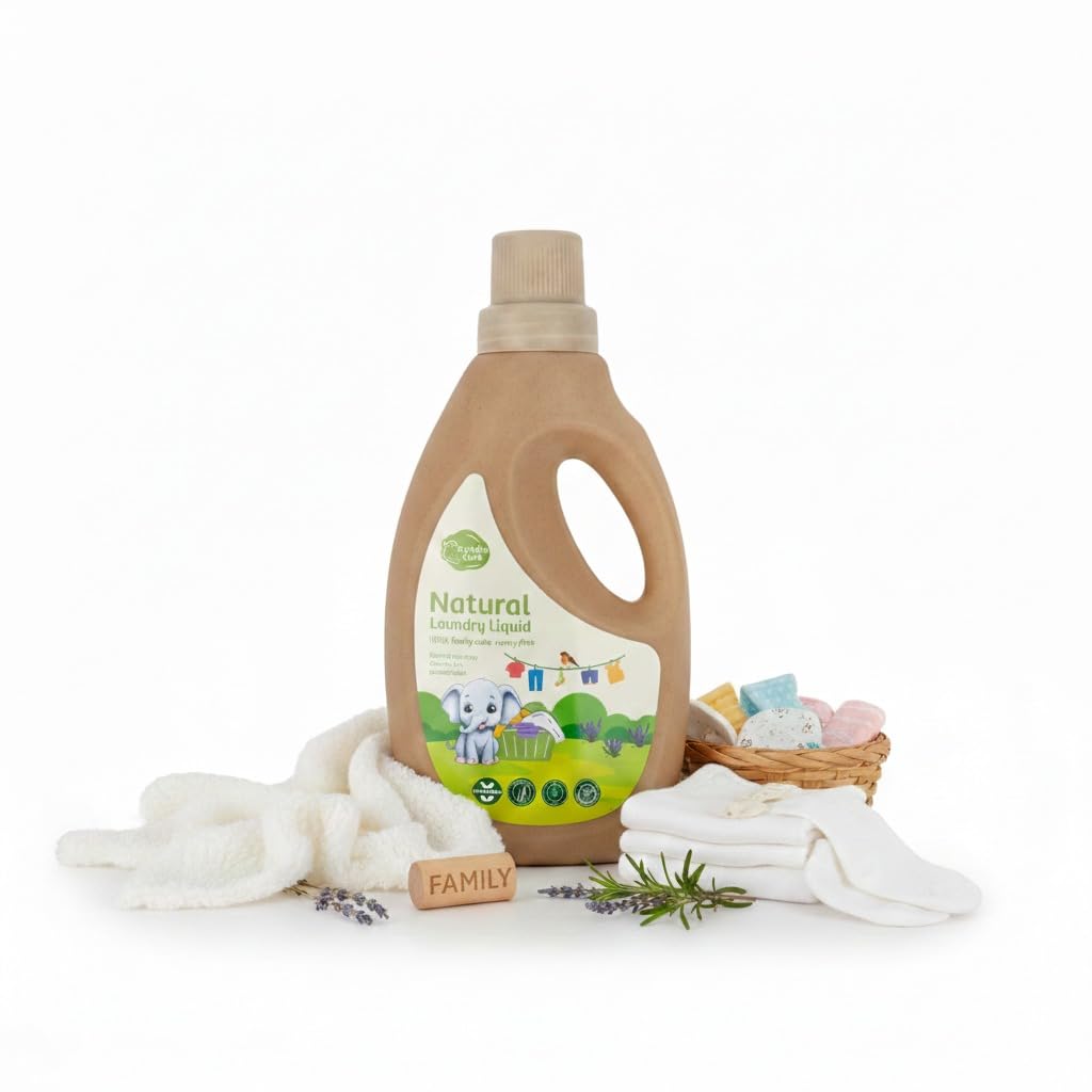 Natural Laundry Liquid 500ml | Plant-Based & Baby-Safe Detergent | Non-Toxic Fabric Wash with Kashmiri Lavender Fragrance | Eco-Friendly, Gentle & Biodegradable-image-4