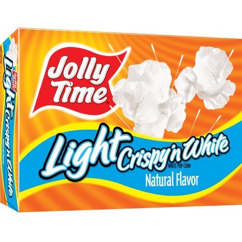 Jolly Time Crispy 'n White Light Natural Microwave Popcorn, 3-Count Boxes, 9 oz, (Pack of 12) by Jolly Time