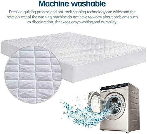 Protège-matelas Matelassé Super King (180x200 Cm) – Microfibre Hypoallergénique, Extensible, Silencieux Et Lavable En Machine