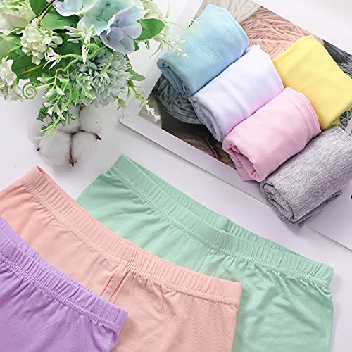 Image of Boyiee 8 Pack Girls Toddlers Dance Shorts Bike Cartwheel Short for Kid Dance Gymnastics Safety Active Under Dress Multicolor