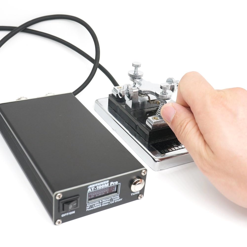 Antuner AT-100M Pro 100W 1.8MHz-30MHz ATU-100M Sintonizador de Antena QRP CóDigo Morse Medidor SWR Medidor de Potencia para Radio HF