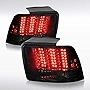 Autozensation Compatible with Ford Mustang 1999-2004, Smoke Lens Sequential LED Tail Lights, L+R Pair Taillight Assembly