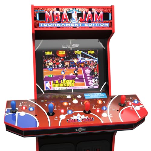 NBA Jam 30th Anniversary Arcade Machine for Home, 5 Foot Tall Cabinet with 3 Classic Games