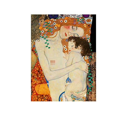 Toile Gustav Klimt Mère Enfant pour sublimer la décoration murale du salon