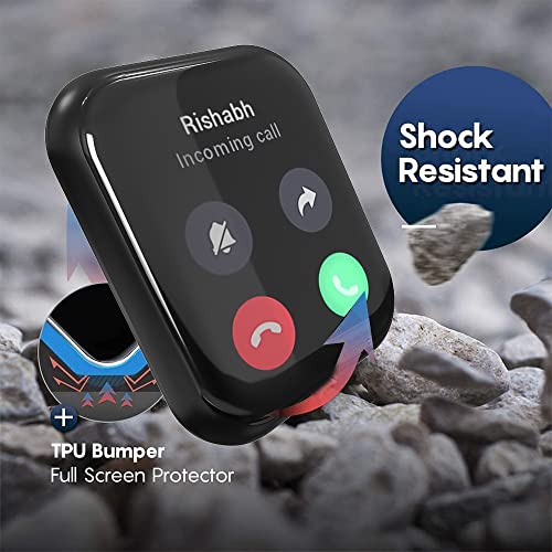 Image of Sounce Protective Case Cover Compatible Noise Colorfit Ultra /Noise Colorfit Ultra Buzz Overall Protective Case TPU HD Clear Ultra-Thin Cover with Unbreakable Screen Guard - Black