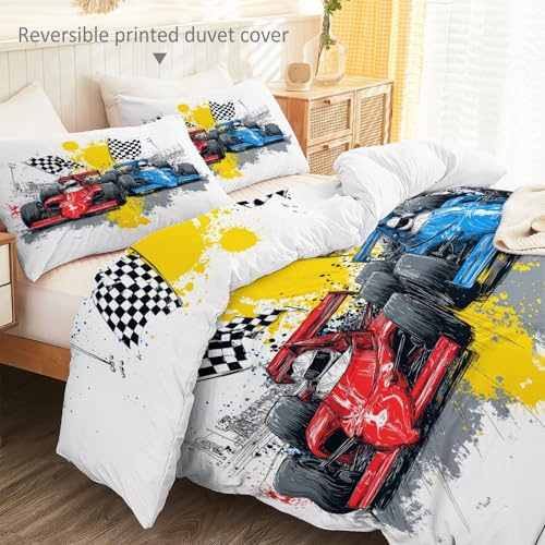 Housse de couette course auto en microfibre douce avec fermeture éclair rapide - 6
